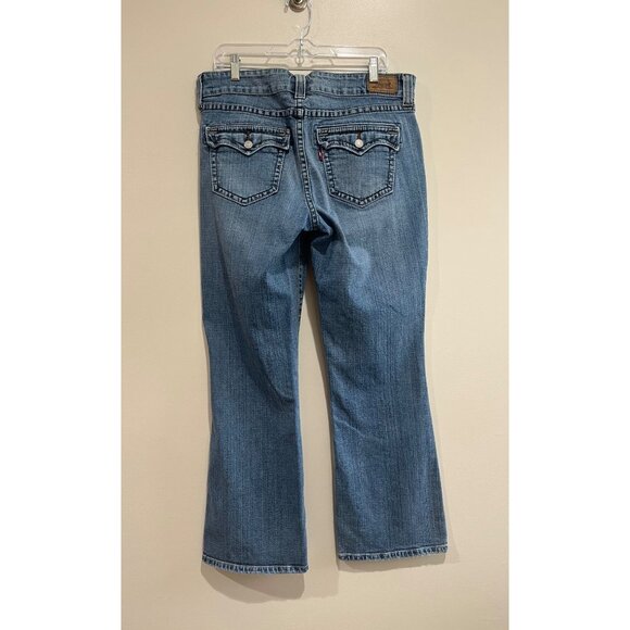 Levi's 542 Flare Jeans Womens 16W Low Rise Flap Pockets Y2K - Picture 1 of 8